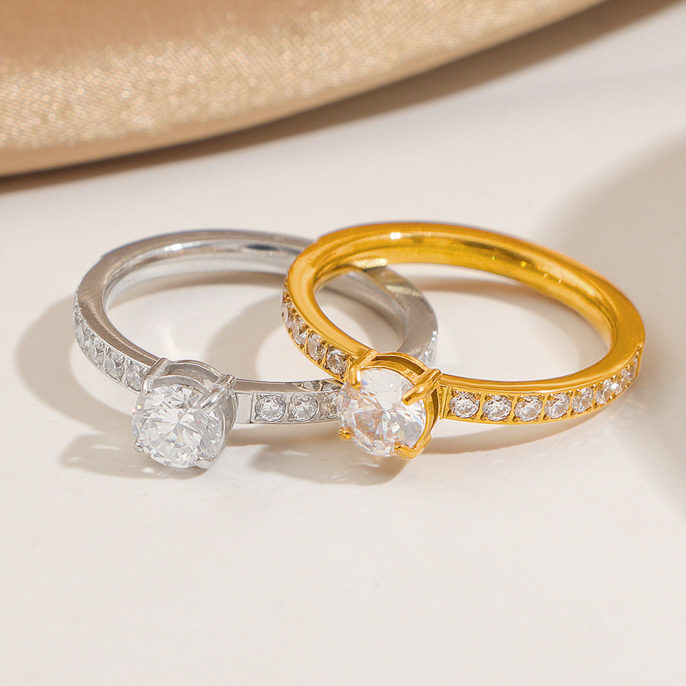 Frauen Timeless Brilliant Cut Verlobungsring Shop Nory