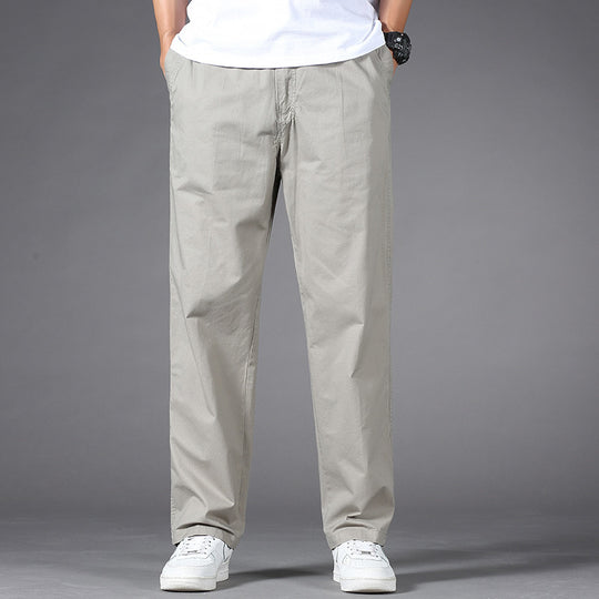 Herren Legere Relaxed-Fit Chinohose aus Baumwollmix mit elastischem Bund Shop Nory