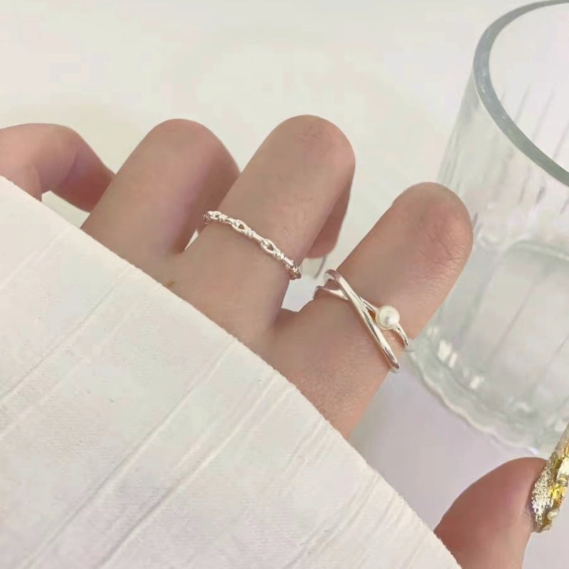 Damen raffinierter Ring mit elegantem Perlenakzent Shop Nory