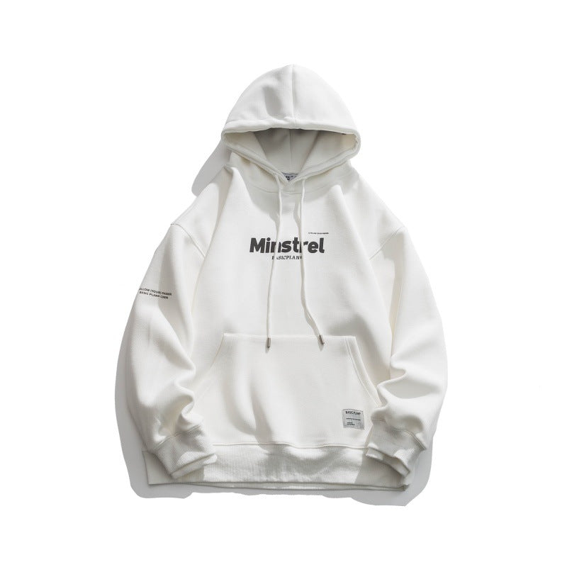 Unisex Oversize-Kapuzenpullover mit minimalem Logoprint, Fleece-Innenfutter und Kängurutasche Shop Nory