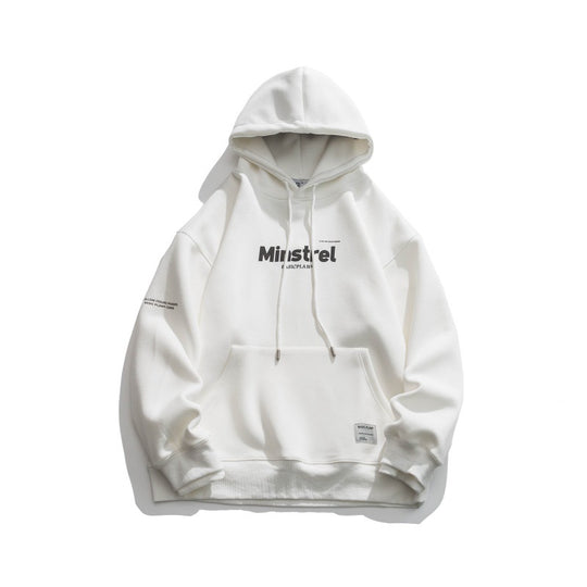 Unisex Oversize-Kapuzenpullover mit minimalem Logoprint, Fleece-Innenfutter und Kängurutasche Shop Nory