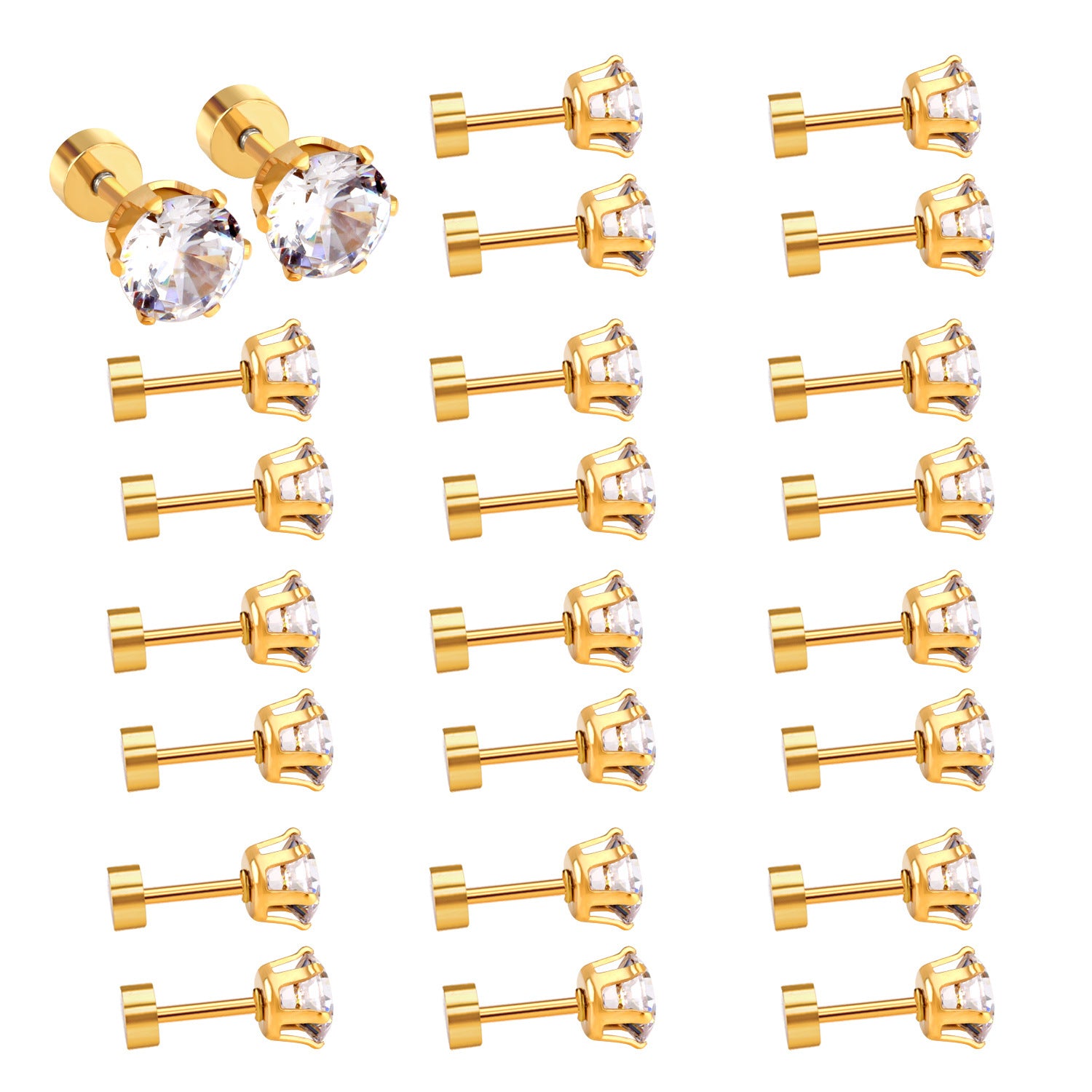 Damen Ohrstecker mit funkelndem Kristall und hochwertigem Edelstahl Shop Nory