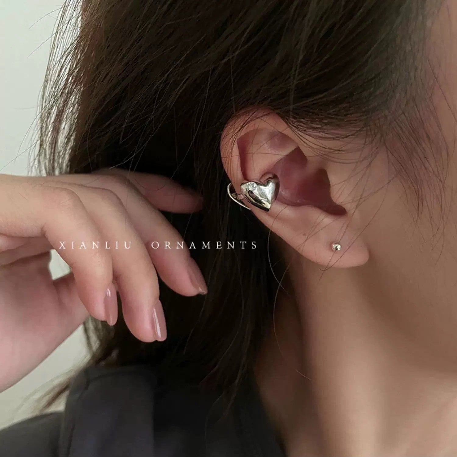 Damen Ohrstecker aus hochwertigem Edelstahl im Herzdesign Shop Nory