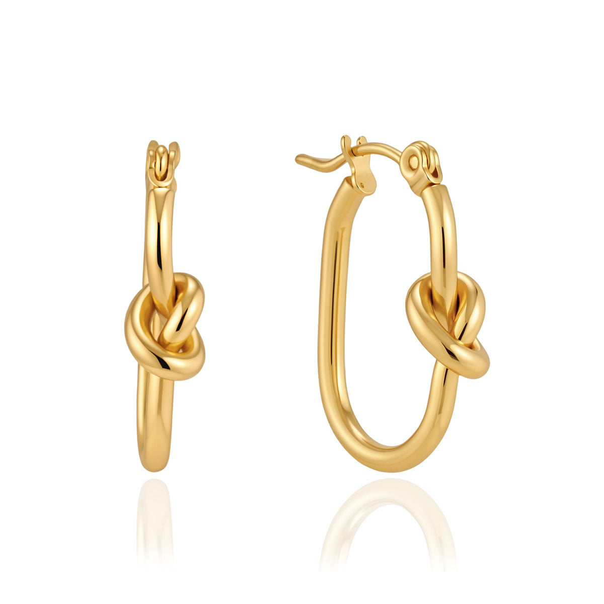 Damen Edelstahl Ohrringe mit einzigartigem Knoten-Design Shop Nory