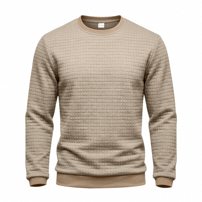 Herren Strukturiertes Rundhals-Sweatshirt mit Waffelstruktur und Rippbündchen Shop Nory
