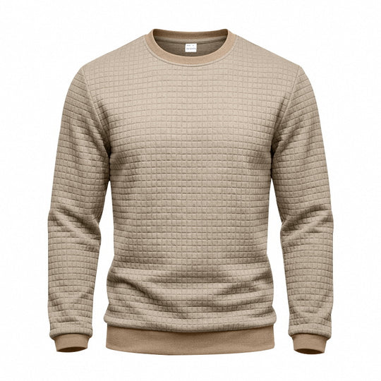 Herren Strukturiertes Rundhals-Sweatshirt mit Waffelstruktur und Rippbündchen Shop Nory