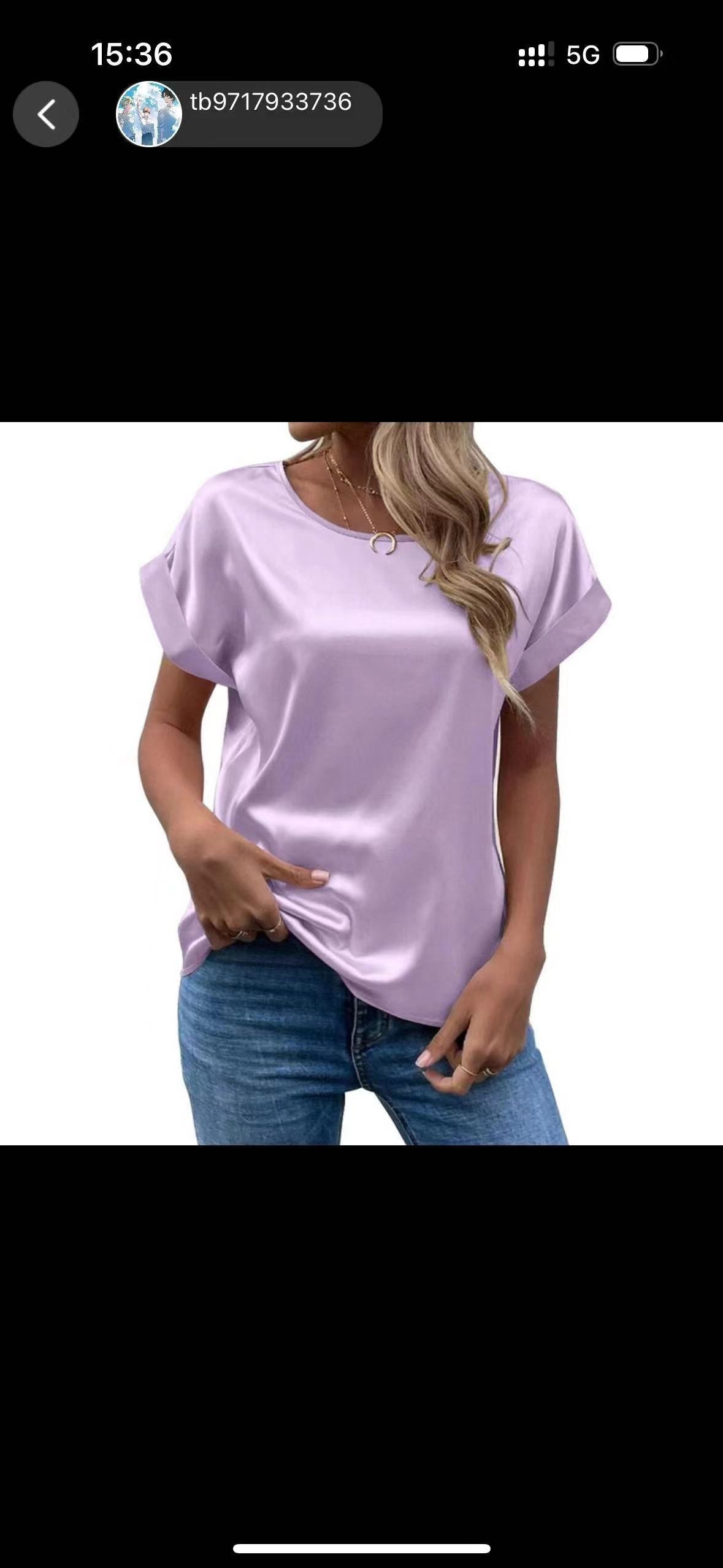 Damen Satin T-Shirt mit elegante Details