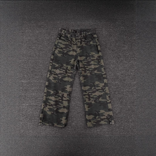 Damen Modische Camouflage Cargo-Hose Shop Nory