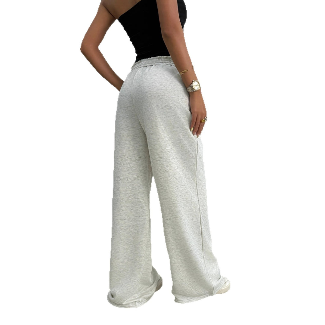 Damen Weiche Lounge-Palazzohose mit gerafftem Smokbund und Tunnelzug Shop Nory