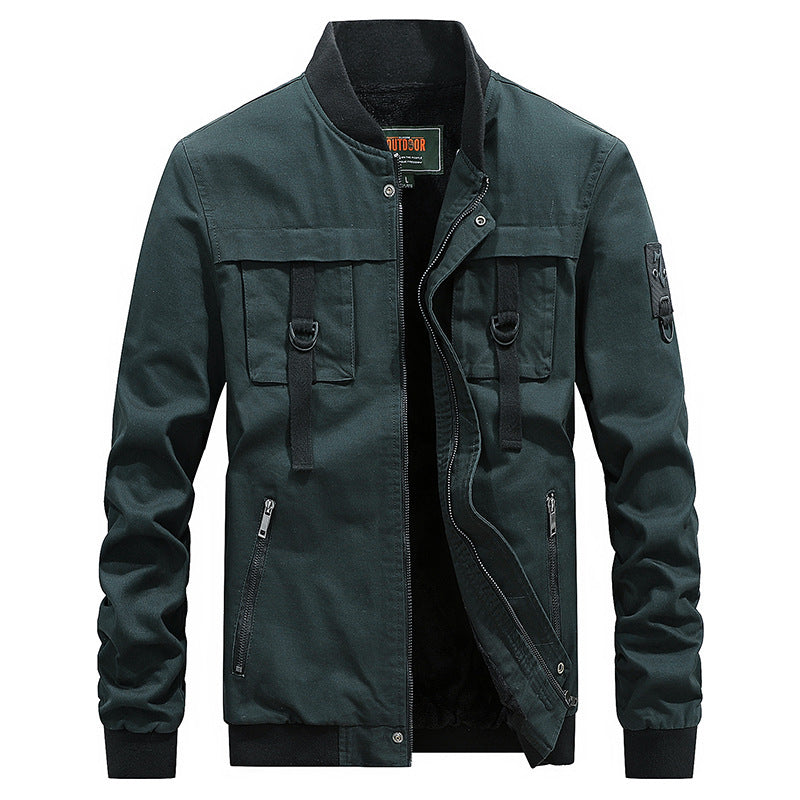 Herren Utility-Fieldjacke mit Stehkragen, D-Ring-Details und Reißverschlusstaschen Shop Nory