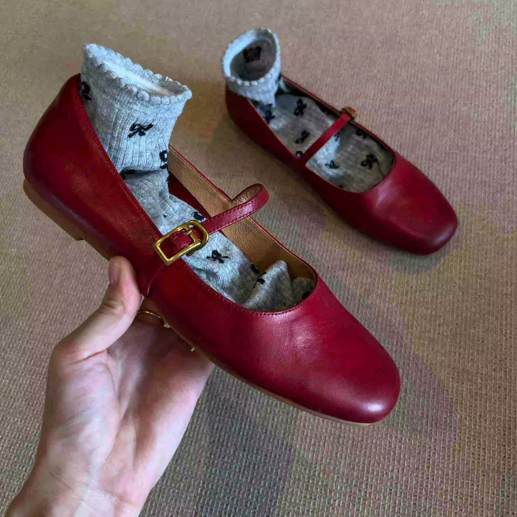 Damen elegante Mary Janes mit komfortabler Sohle und verstellbarem Riemen