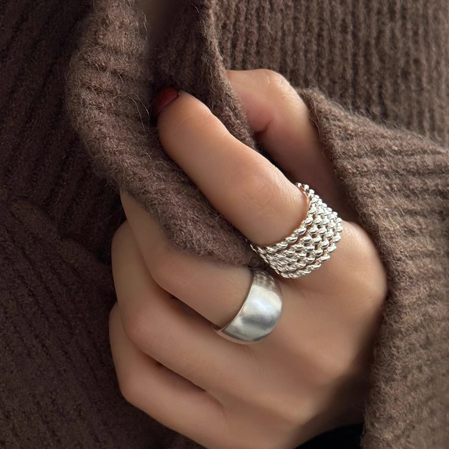 Damenring mit geflochtenem Design aus hochwertigem Edelstahl Shop Nory