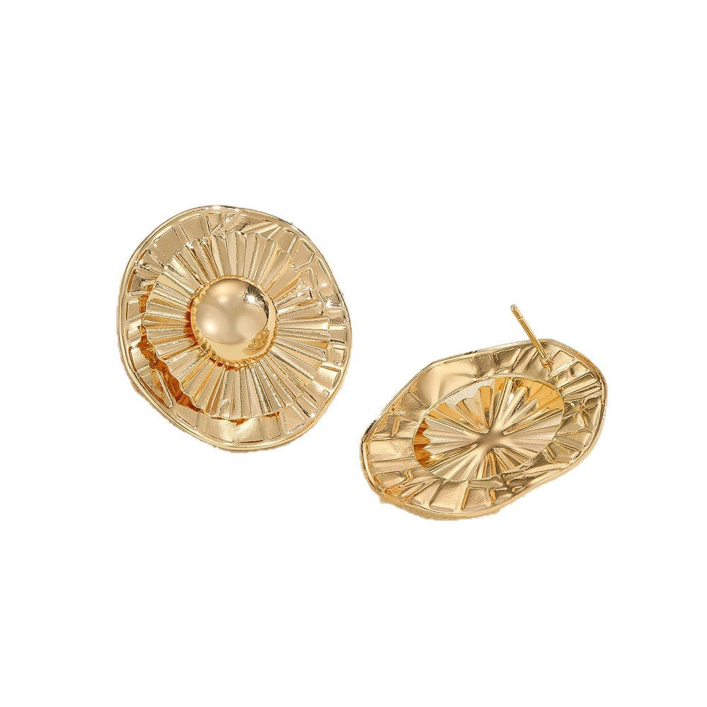 Damen Ohrclips mit kunstvoller goldener Struktur Shop Nory