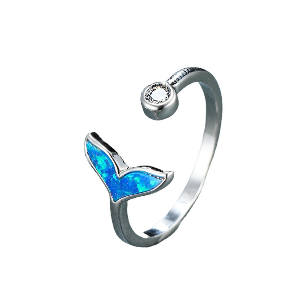 Damen Ring mit eleganten Walfischschwanz-Motiv und strahlendem Zirkonia Shop Nory