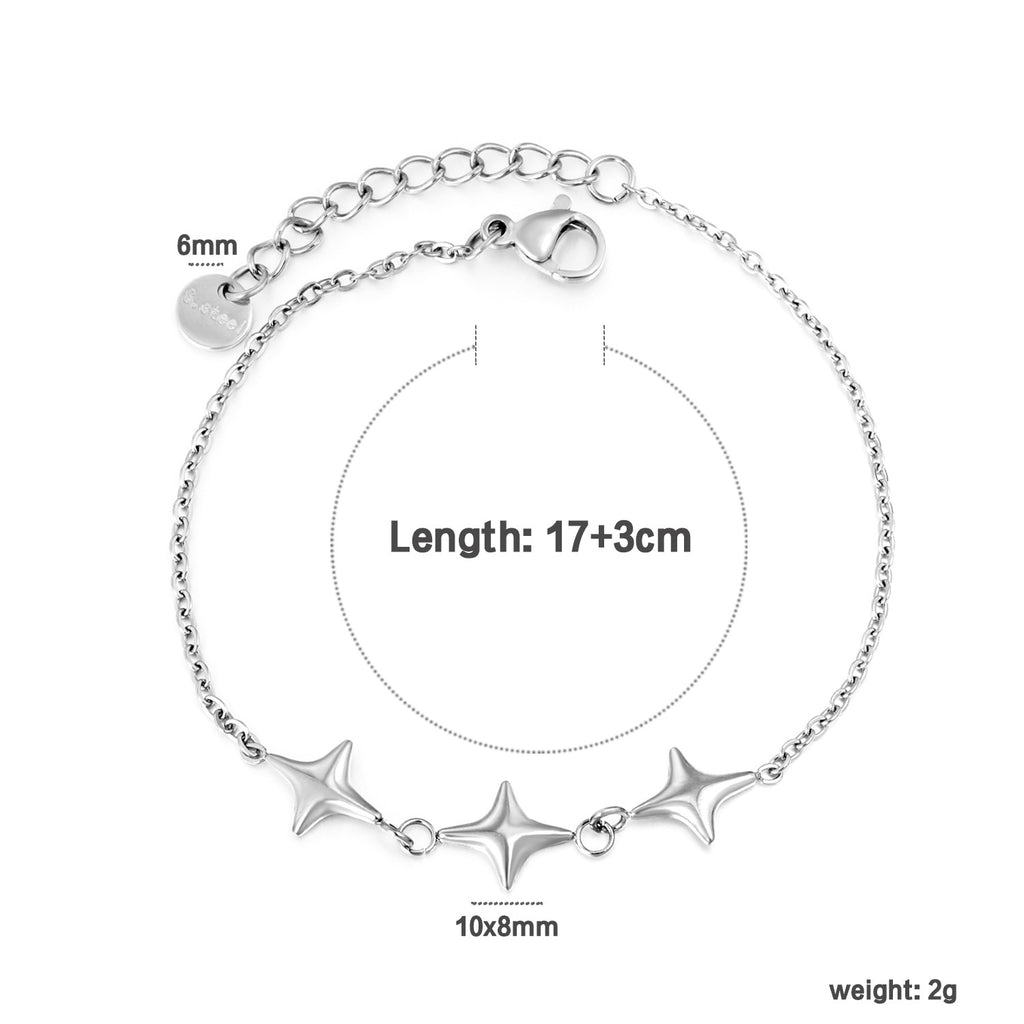 Damen Armband mit funkelnden Kristallen und zartem Kettendesign Shop Nory