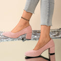 Damen Elegante und bequeme Pumps mit Blockabsatz Shopnory