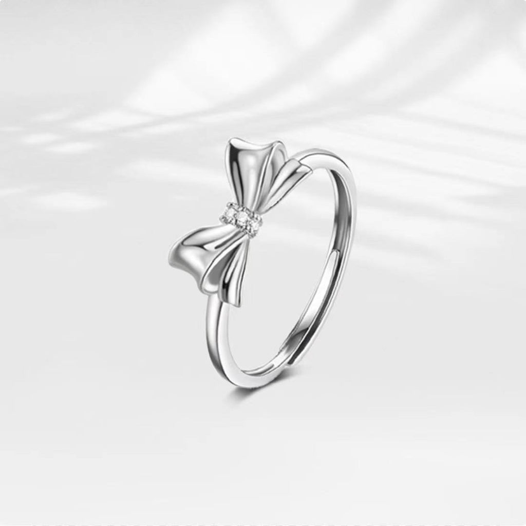 Damen Trauring-Set mit kunstvollem Schleifen-Design und eleganten Zirkonia Shop Nory