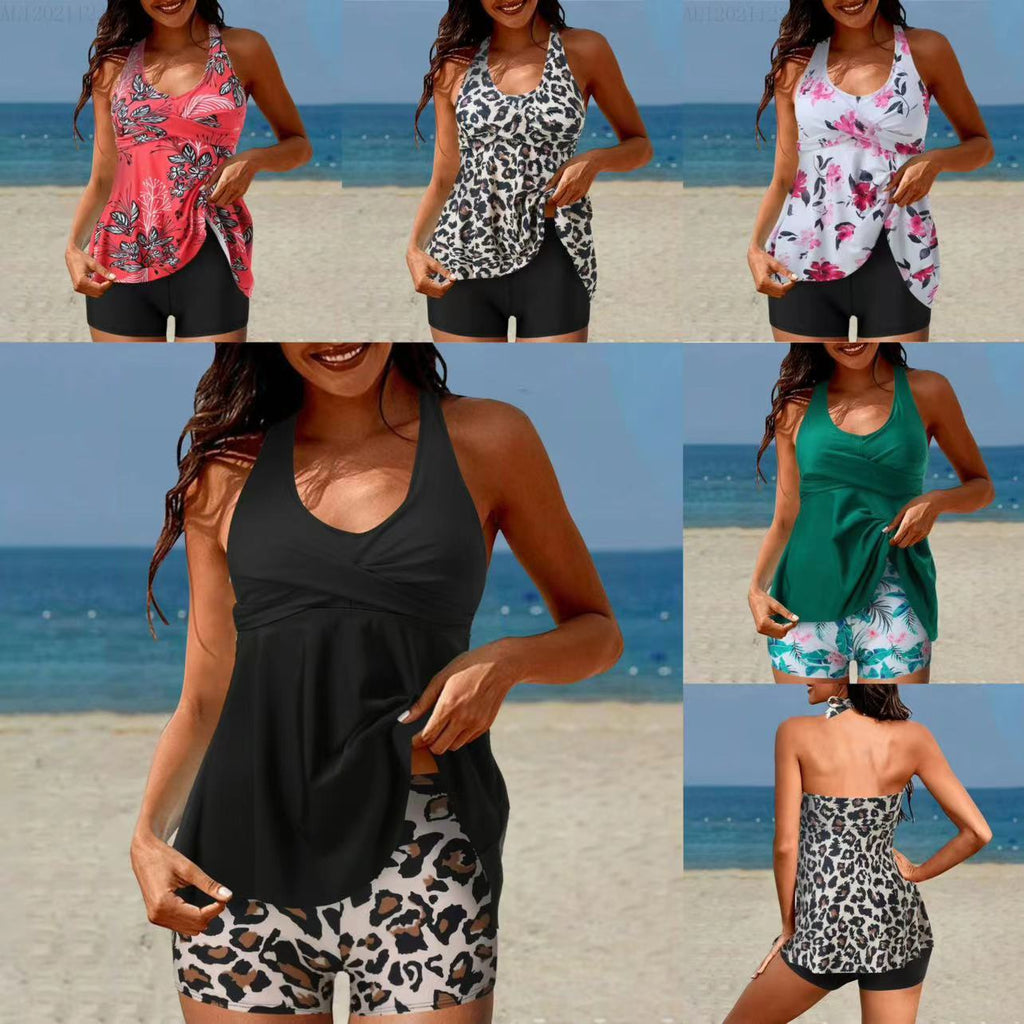 Damen Tankini-Set mit Hohe Taille und Sportlichem Flair Shopnory