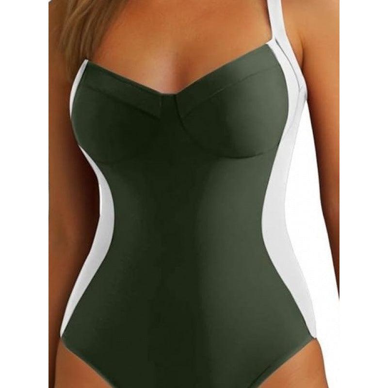 Damen Einteiliger Badeanzug mit modischem Schnitt und femininer Silhouette