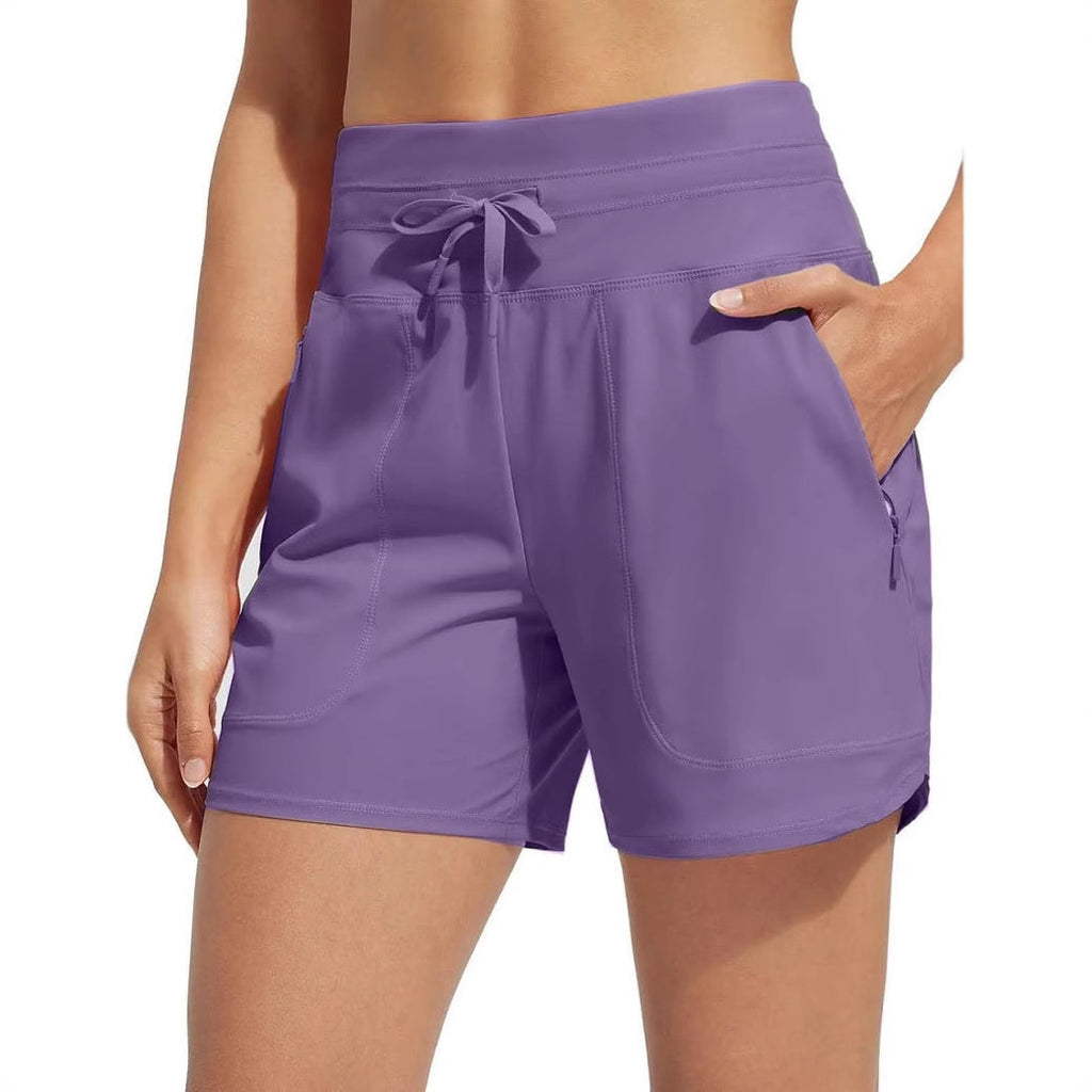Damen Performance aktive Shorts mit integriertem Boxershorts-Futter