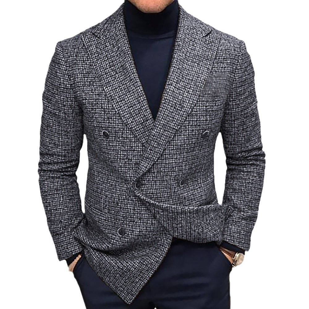 Herren Doppelreihiger Struktur-Blazer mit taillierter Schnittführung Shop Nory