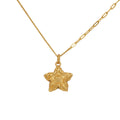 Damen Halskette mit kunstvollem Stern-Anhänger und geschmeidiger Gliederkette Shop Nory