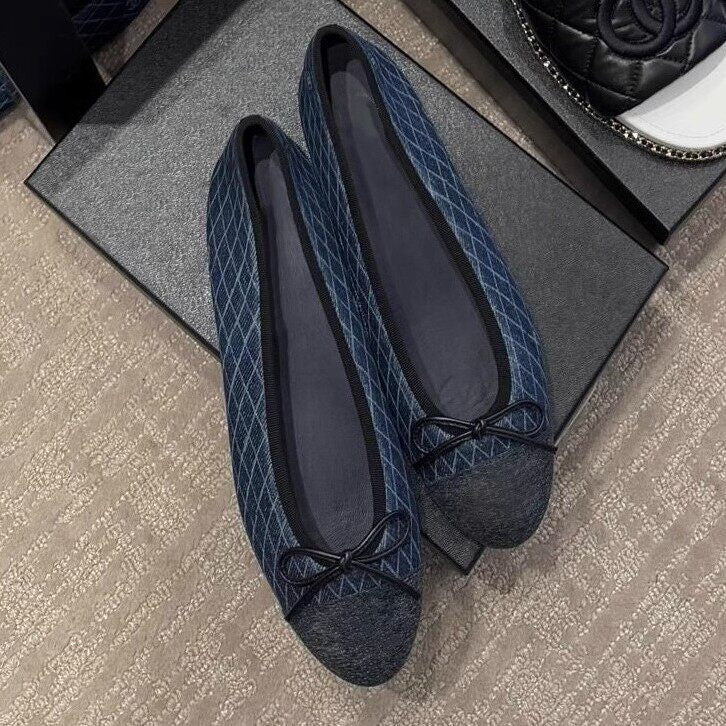 Damen Ballerinas mit elegantem Kontrast-Design und weichem Fußbett