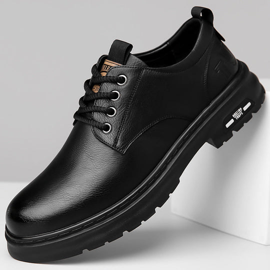 Herren Premium Leder Schnürschuhe mit rutschfester Sohle