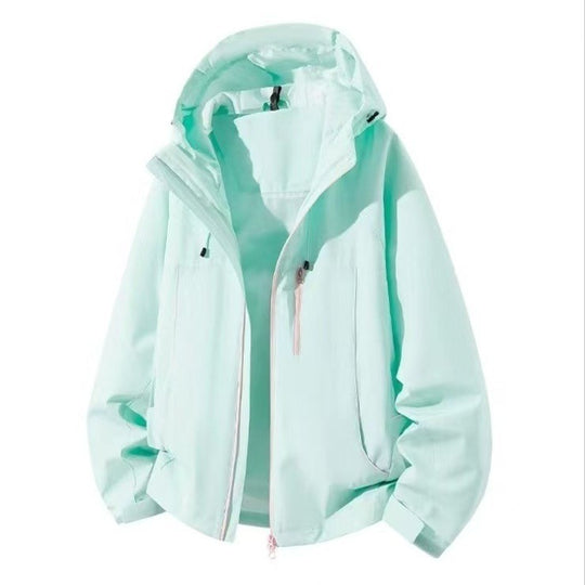 Herren Wasserdichte Kapuzen-Softshelljacke mit winddichtem Schnitt und Reißverschluss Shop Nory
