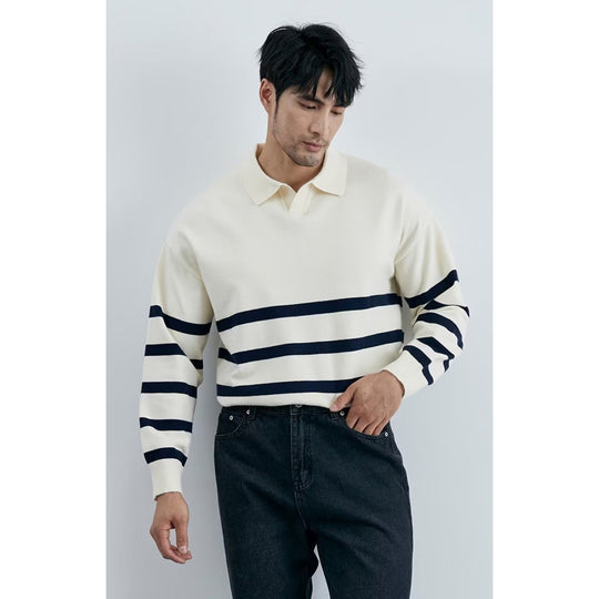 Herren Modisches Strickoberteil mit Streifen Shop Nory