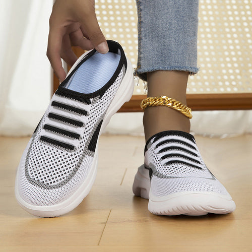 Damen Slip-on Strick-Sneaker Clog mit atmungsaktiver Maschenoberfläche und leichter Profilsohle Shop Nory