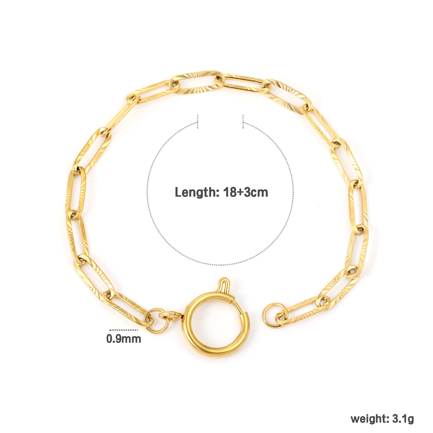 Damen Armband mit modernem Gliederdesign und hochwertiger Beschichtung Shop Nory