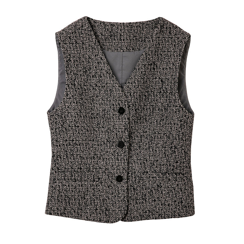 Damen Hochtaillierter Tweed-Midirock mit geradem Schnitt und leichter A‑Linie Shop Nory