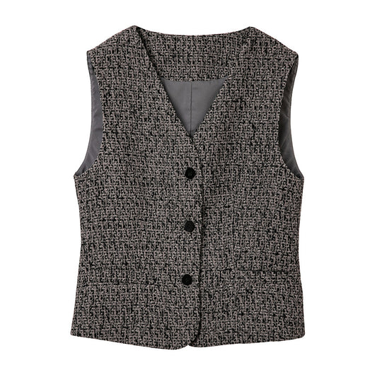Damen Hochtaillierter Tweed-Midirock mit geradem Schnitt und leichter A‑Linie Shop Nory