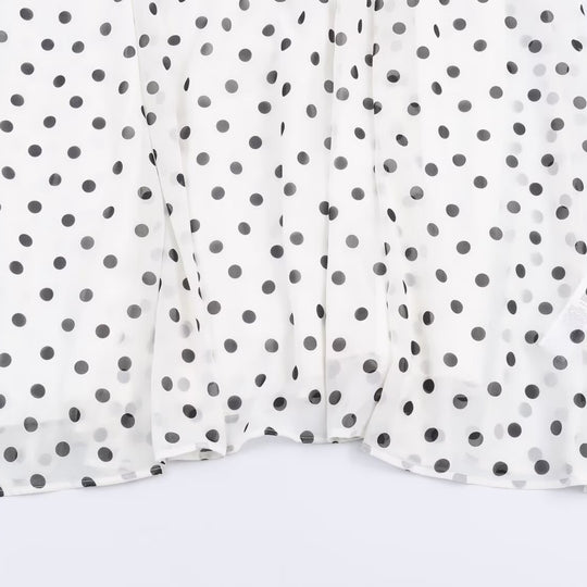 Damen Midikleid im Retro-Punkte‑Look mit taillierter Schnittführung und Ballonärmeln Shop Nory