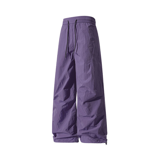 Unisex Weite technische Nylon-Hose mit Kordelzug und verstellbarem Saum Shop Nory