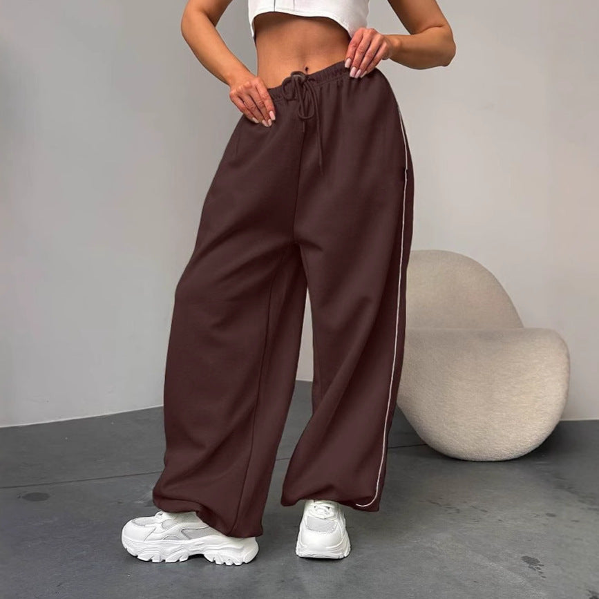 Damen Weite Sporthose mit elastischem Bund
