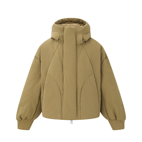Damen Kurz geschnittene wattierte Steppjacke mit hohem Stehkragen und Ballonärmeln Shop Nory