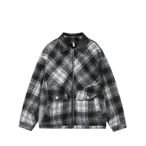 Unisex Boxy-Kurzblouson im Overshirt-Stil mit Kunstlederkragen und aufgesetzten Pattentaschen Shop Nory