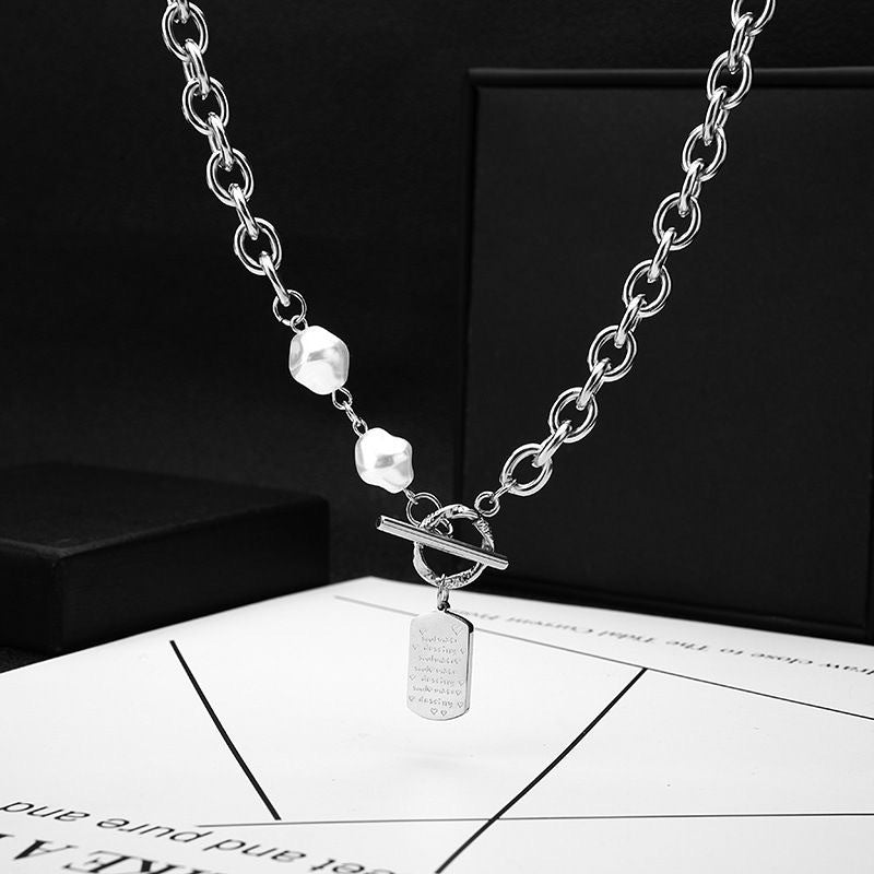 Damen Kette mit eleganten Perlen und exquisite Anhänger Shop Nory