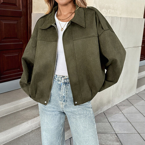 Damen Trendige Overshirt Jacke Shop Nory