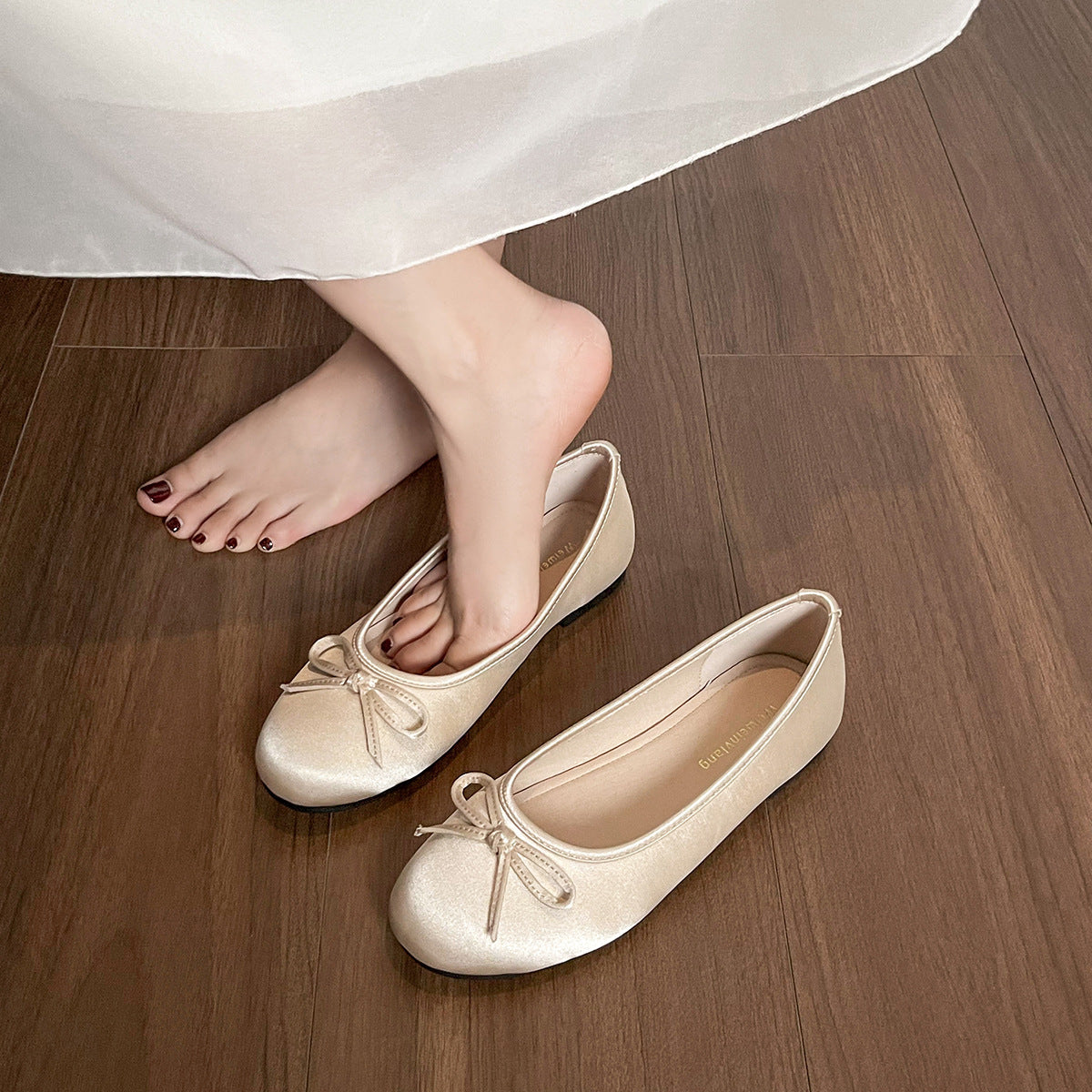 Damen Ballerinas mit schickem Schleifenakzent und komfortablem Fußbett