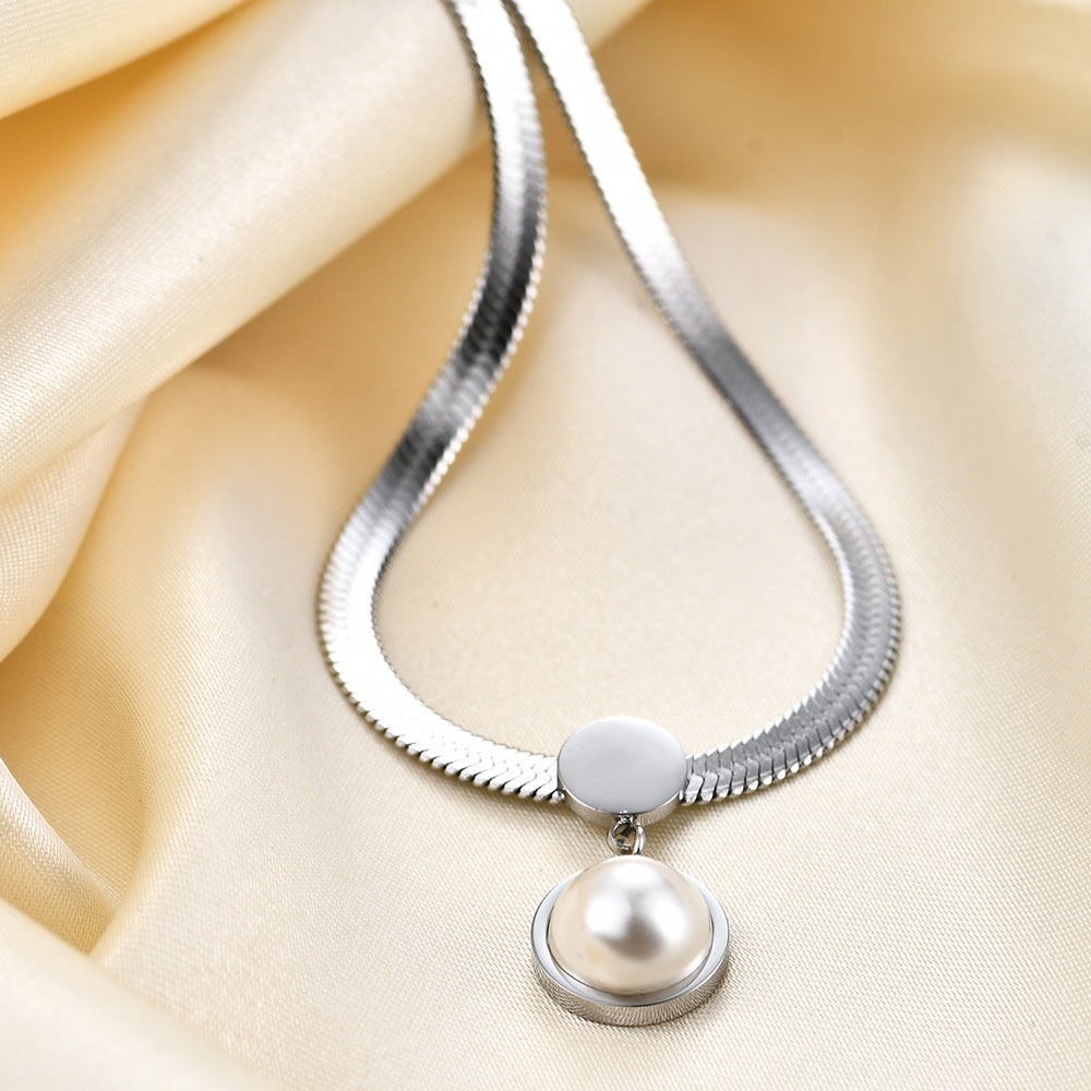 Damen Halskette mit elegantem Perlendesign und verstellbarem Verschluss Shop Nory