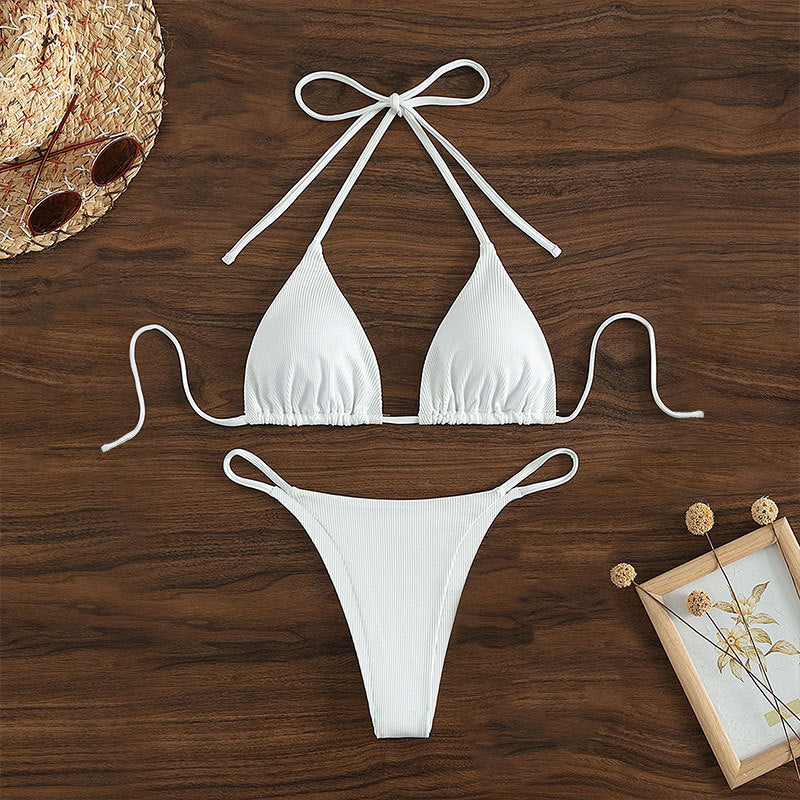 Damen Triangel-Bikini mit raffiniertem Bindesystem