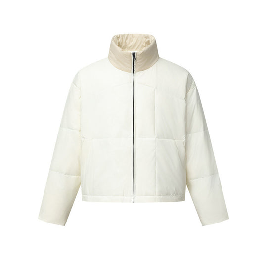 Unisex Boxy-Pufferjacke mit Stehkragen in Kontrastoptik und quadratischer Steppung Shop Nory