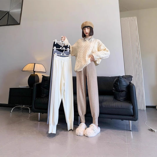Damen Komfortable Feinstrick-Hosen Shop Nory