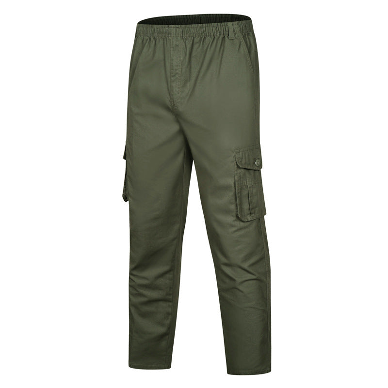 Herren Cargo-Hose mit elastischem Bund, Mehrfachtaschen und geradem Bein Shop Nory