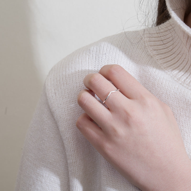 Damen Offener Ring mit modernem, geschwungenem Design Shop Nory