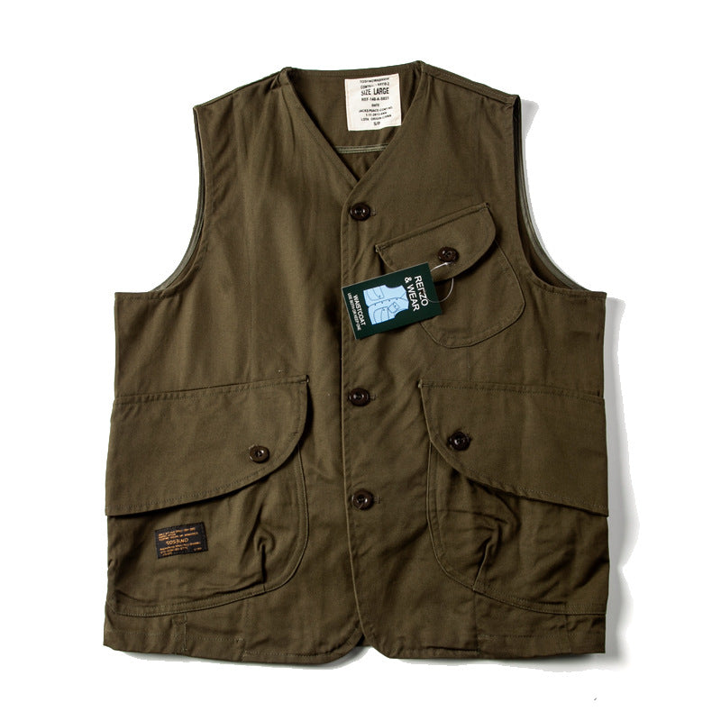 Herren Utility‑Weste mit mehreren Pattentaschen aus robustem Canvas Shop Nory