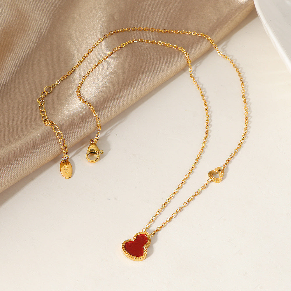 Damen Elegante Edelstein Anhänger Halskette Shop Nory
